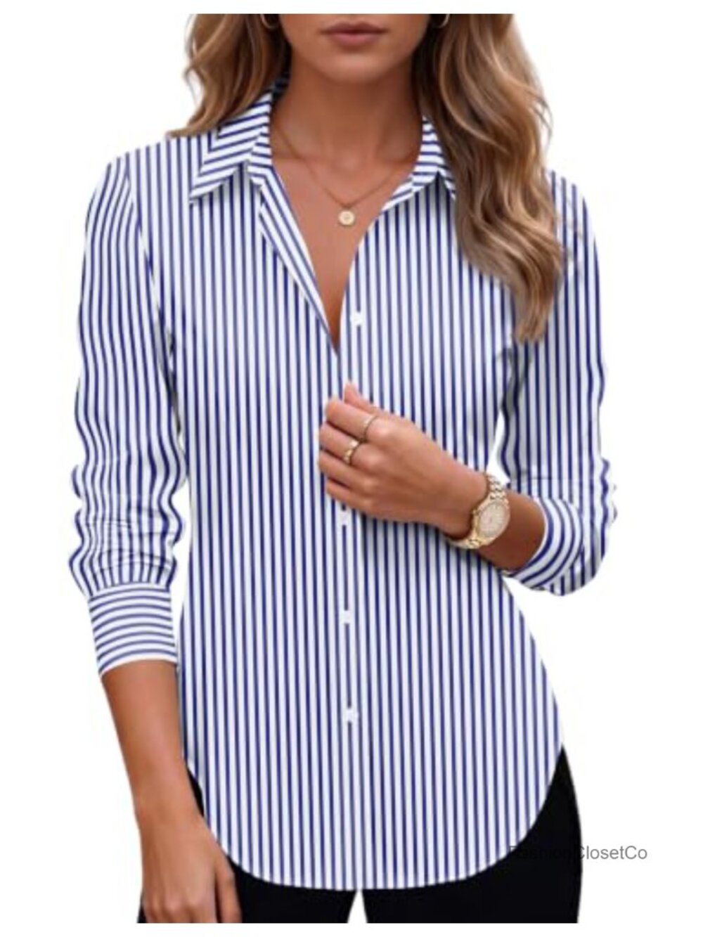 Womens Button Down Shirt Long Sleeve Business Casual Blouse